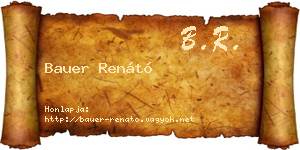 Bauer Renátó névjegykártya